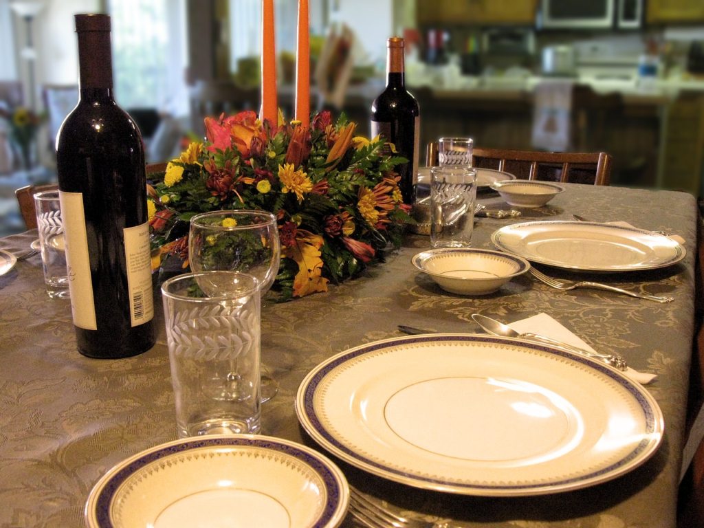 holiday dinner table