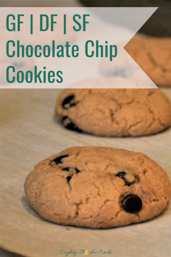 Who says you can’t have your favorite cookie when you have endo? Not me! So, I am sharing my Gluten Free, Dairy Free, Soy Free Chocolate Chip Cookies!